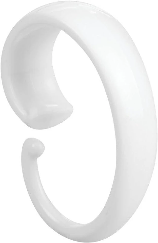 Main image of White, InterDesign Bathroom Shower Curtain "C" Hook - Pack of 12
