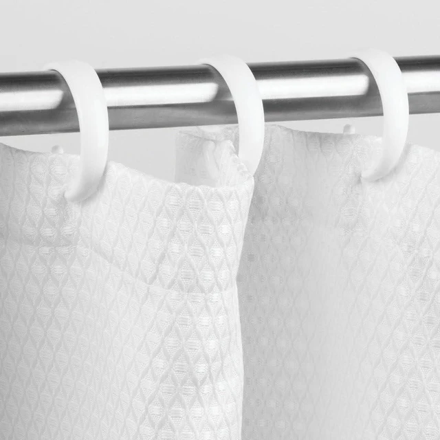 Alt view image 2 of 3 - White, InterDesign Bathroom Shower Curtain "C" Hook - Pack of 12