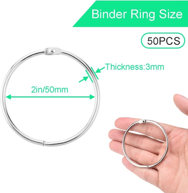 Alt view image 2 of 7 - Silver, Metal Ring for Shower Curtain - 2Inch, 50 Pack Shower Curtain Rings Rust Proof Curtain Hook for Bathroom Shower Rod