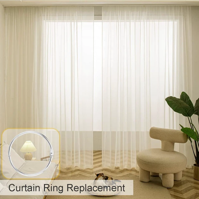 Alt view image 4 of 7 - Silver, Metal Ring for Shower Curtain - 2Inch, 50 Pack Shower Curtain Rings Rust Proof Curtain Hook for Bathroom Shower Rod