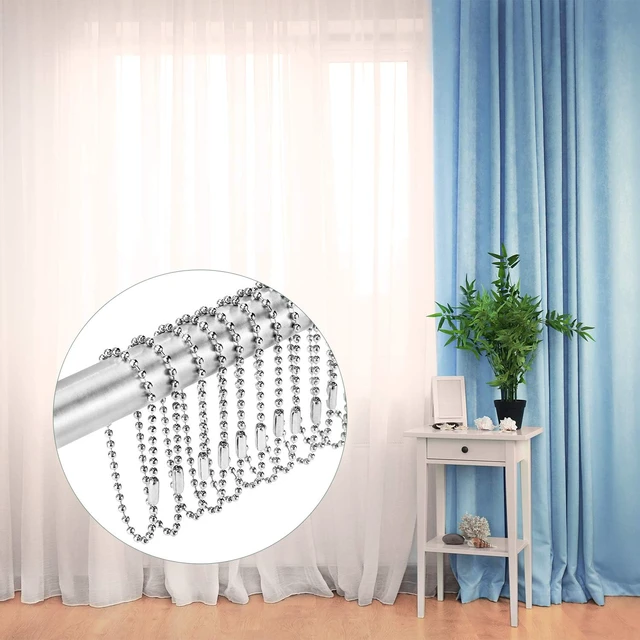 Alt view image 6 of 7 - Silver, 6 Inch, 150 Pieces Shower Curtain Hooks