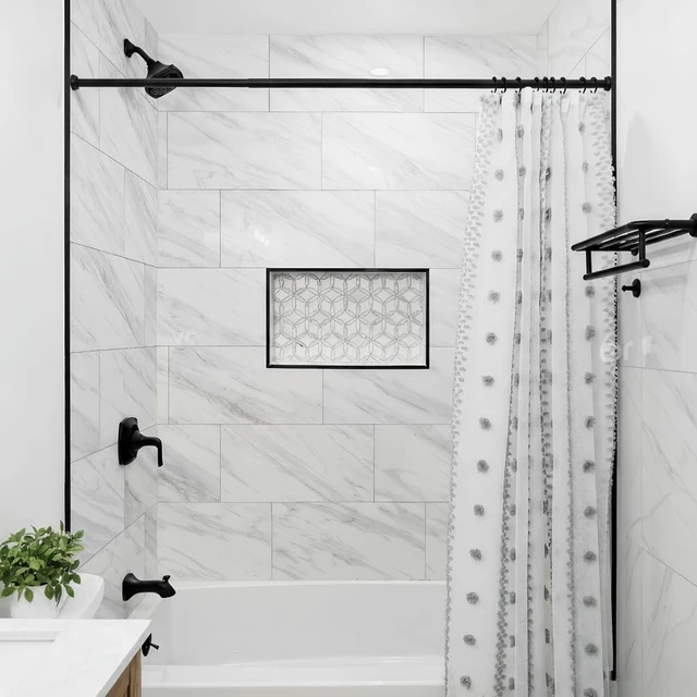 Alt view image 7 of 7 - Black, 50 Pcs Curtain Rings and Hooks 1.52 Inch - Stainless Steel Shower Curtain Rings and Hooks with Eyelets for Curtains Rods and Bathroom Shower Rods