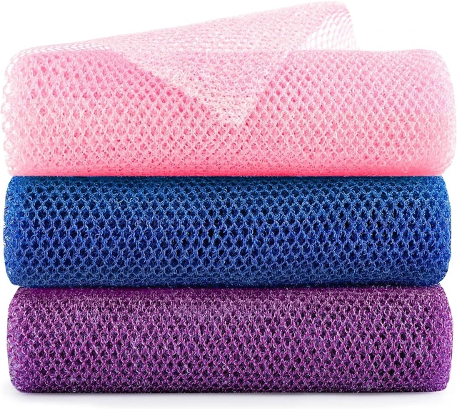 Main image of Long African Net Sponge Set Exfoliating Scrub