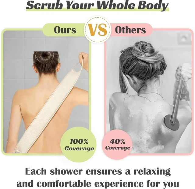 Alt view image 3 of 7 - Intensive Exfoliation, Natural Loofah Body Scrubber for Bath & Shower