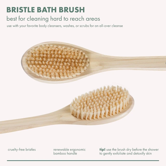 Alt view image 3 of 7 - Long-Handled Back Scrubber Bath Bristle Brush for Shower