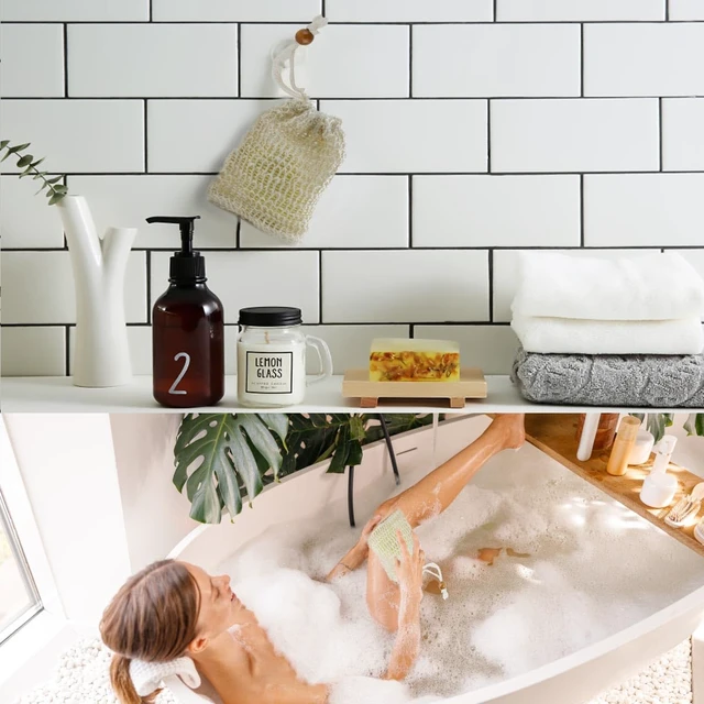 Alt view image 6 of 7 - Plastic-Free Foaming & Drying Bags, Natural Sisal Mesh Soap Saver Pouches with Drawstring for Exfoliating Bath and Shower