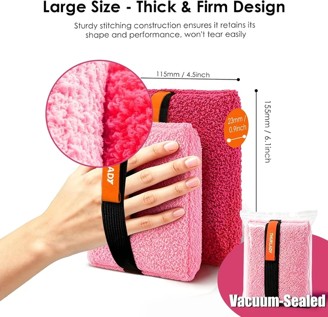 Alt view image 3 of 7 - Textured Back Scrubber, Coarse Skin Exfoliating Body Brush