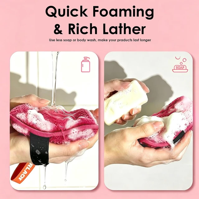 Alt view image 7 of 7 - Textured Back Scrubber, Coarse Skin Exfoliating Body Brush