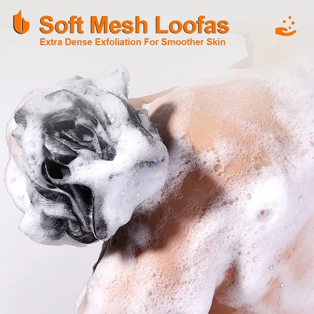 Alt view image 4 of 7 - Large Soft Bath Sponge Loofah Ball for Body Cleansing Men Women Bathroom Accessory