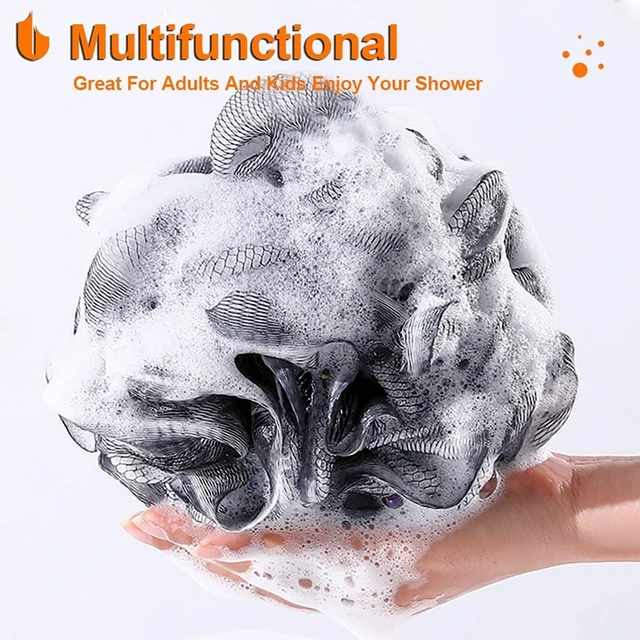 Alt view image 6 of 7 - Large Soft Bath Sponge Loofah Ball for Body Cleansing Men Women Bathroom Accessory