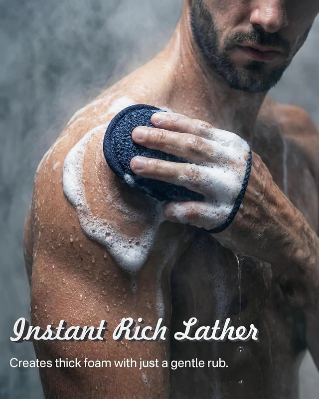 Alt view image 2 of 7 - Loofah Pouch for Bar Soap in Shower, Exfoliating Mesh Soap Saver Bag with Wrist Strap