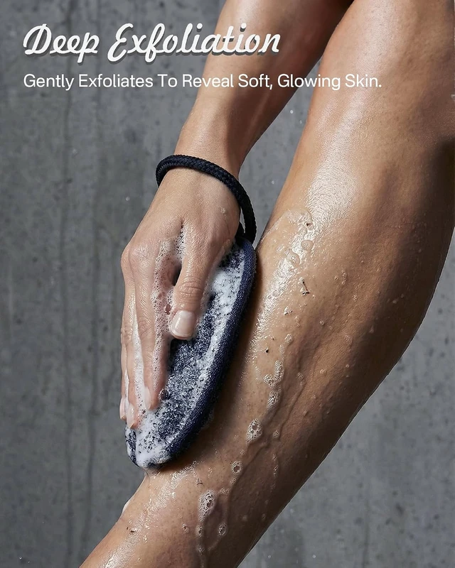 Alt view image 3 of 7 - Loofah Pouch for Bar Soap in Shower, Exfoliating Mesh Soap Saver Bag with Wrist Strap
