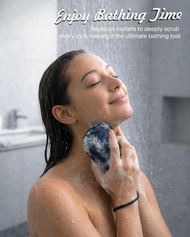 Alt view image 4 of 7 - Loofah Pouch for Bar Soap in Shower, Exfoliating Mesh Soap Saver Bag with Wrist Strap