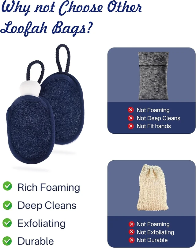 Alt view image 6 of 7 - Loofah Pouch for Bar Soap in Shower, Exfoliating Mesh Soap Saver Bag with Wrist Strap