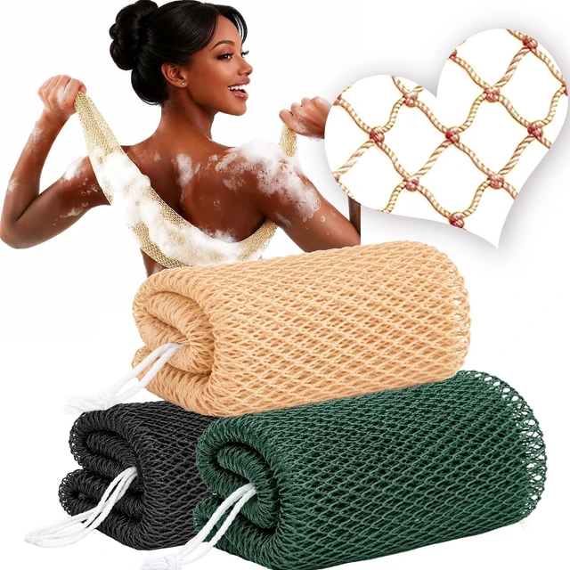 Alt view image 8 of 8 - African Net Sponge Authentic Exfoliating Body Back Scrubber for Women Men