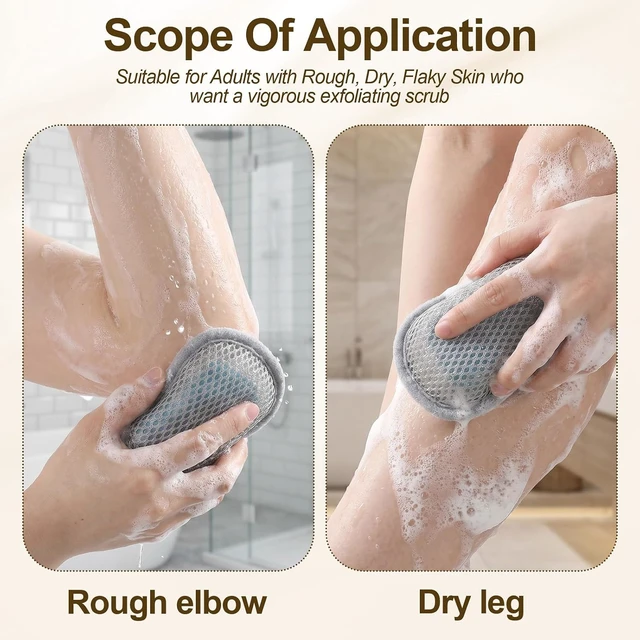 Alt view image 5 of 7 - Mesh Soap Saver Bags with Drawstring Double Layer Exfoliating Pouch for Bar Soaps Gentle Foaming Drying Holder for Shower Body Facial