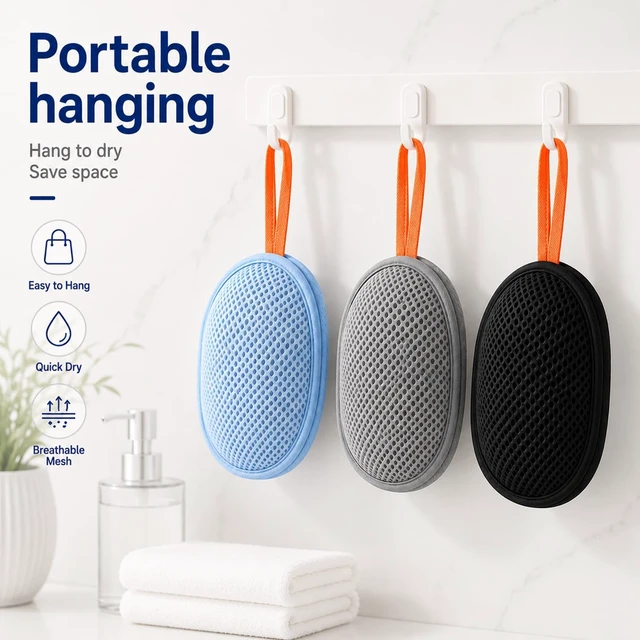 Alt view image 4 of 5 - Foaming Net Pouch for Shower & Bath, Exfoliating Mesh Soap Saver Bag for Bar Soap