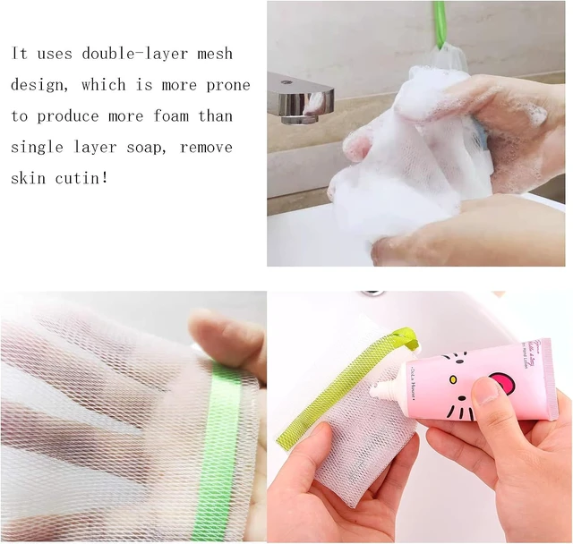 Alt view image 4 of 5 - Exfoliating Soap Mesh Bag with Transparent Spring Cord Plastic Lock