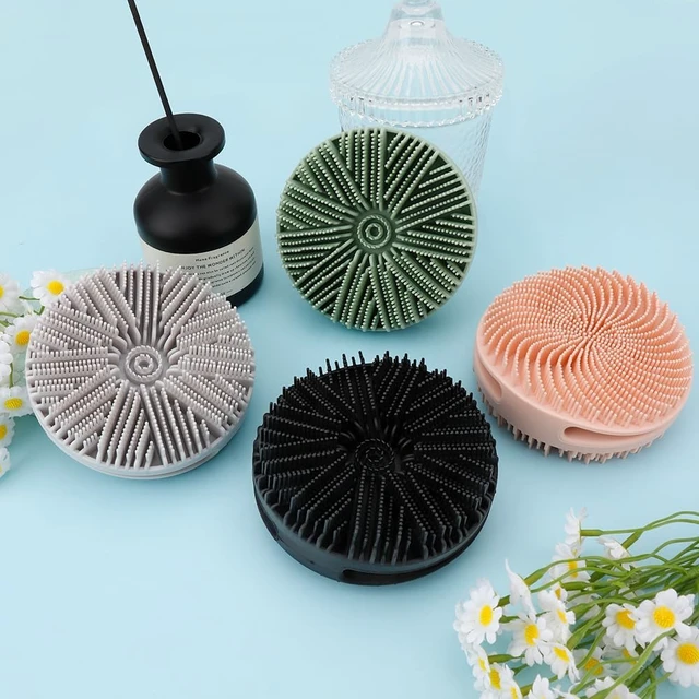 Alt view image 6 of 7 - Rich Lather Bath Sponge, Soft 2-in-1 Exfoliating Shower Loofah Brush for Men & Women, Dual-Sided Silicone Body Scrubber Set