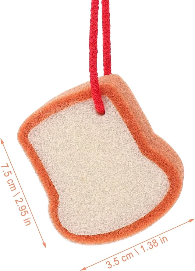 Alt view image 2 of 7 - Cute Bread Shaped Baby Bath Loofah Sponge Soft Toddler Shower Cleaner for Daily Use