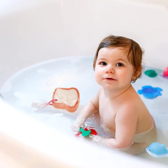 Alt view image 4 of 7 - Cute Bread Shaped Baby Bath Loofah Sponge Soft Toddler Shower Cleaner for Daily Use