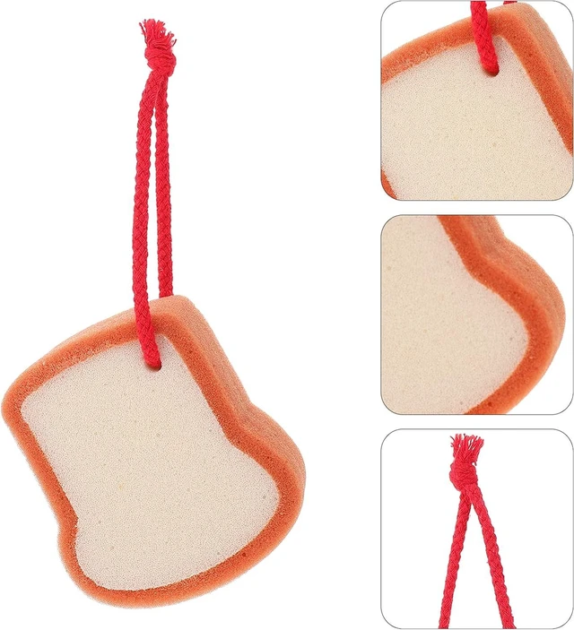 Alt view image 5 of 7 - Cute Bread Shaped Baby Bath Loofah Sponge Soft Toddler Shower Cleaner for Daily Use