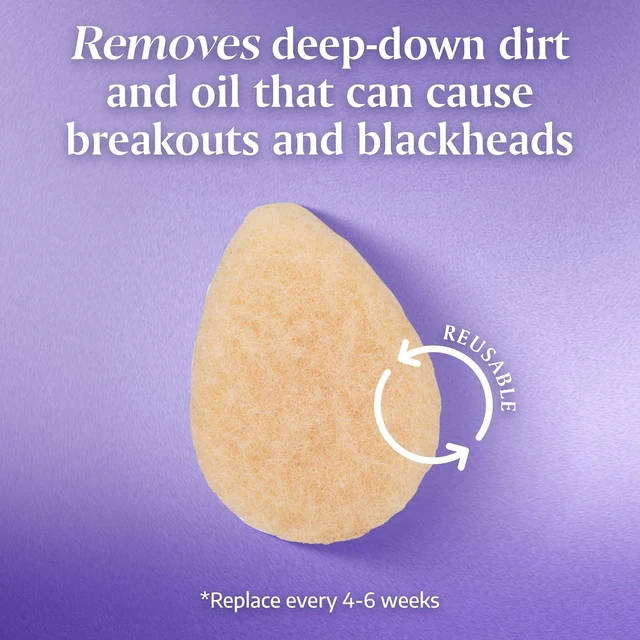 Alt view image 7 of 7 - Reusable, Dermatologist Developed, Removes Dirt and Makeup to Prevent Breakouts and Blackheads, Gentle Exfoliating Facial Sponge for Deep Cleansing