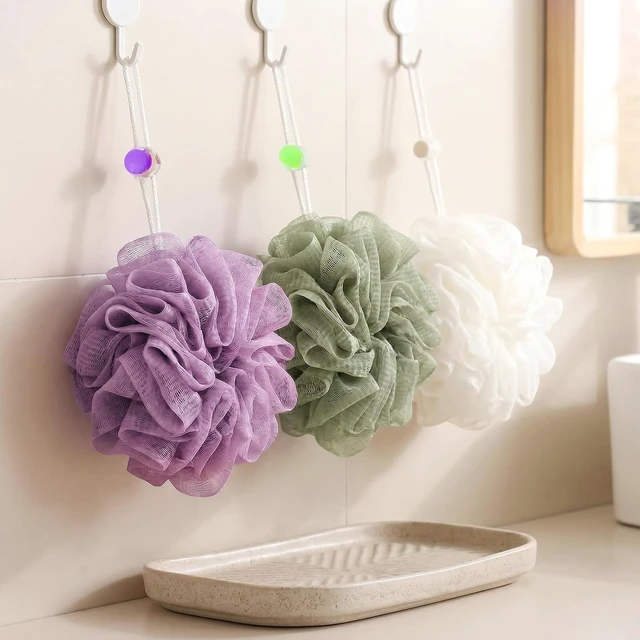 Alt view image 6 of 7 - Reusable 2-in-1 Body Wash Sponge, Set of 3 Exfoliating Soap Bar Loofah Pouches