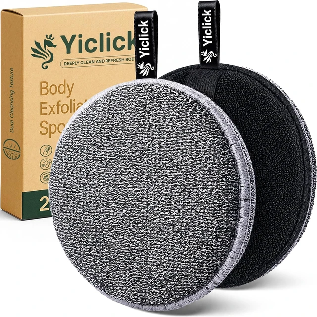 Alt view image 2 of 7 - Bath Luffa Tool for Men and Women, Shower Loofah Sponge for Dead Skin Removal, Body Exfoliating Scrubber with Handle