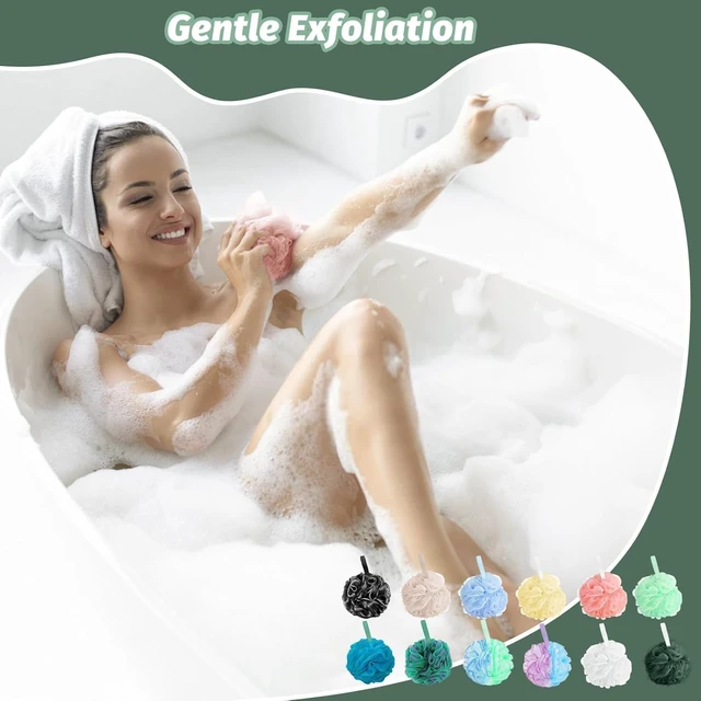 Alt view image 3 of 6 - Unisex, Body Scrubber for Shower & Bath, Natural Loofah Sponge Set