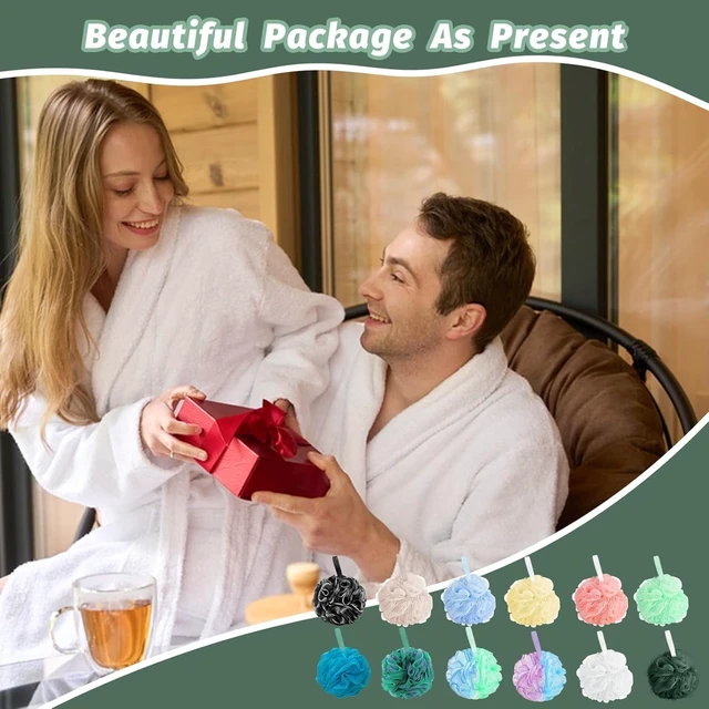 Alt view image 6 of 6 - Unisex, Body Scrubber for Shower & Bath, Natural Loofah Sponge Set
