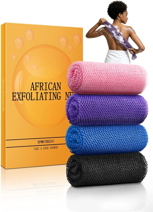 Alt view image 2 of 7 - African Exfoliating Body Net Sponge Set