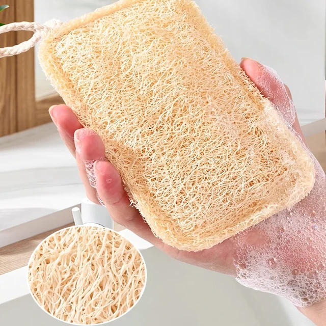 Alt view image 3 of 6 - Eco Friendly Plant Fiber Loofah Dish Scrubber Set Natural Biodegradable Kitchen Cleaning Sponges Non Scratch Compostable