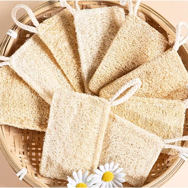 Alt view image 6 of 6 - Eco Friendly Plant Fiber Loofah Dish Scrubber Set Natural Biodegradable Kitchen Cleaning Sponges Non Scratch Compostable