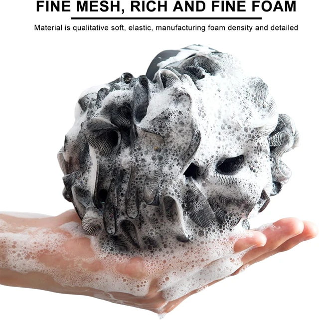 Alt view image 5 of 7 - Pack of 3 for Women and Men, Exfoliating Mesh Pouf Bath Bouquet, Loofah Shower Sponge Body Scrubber