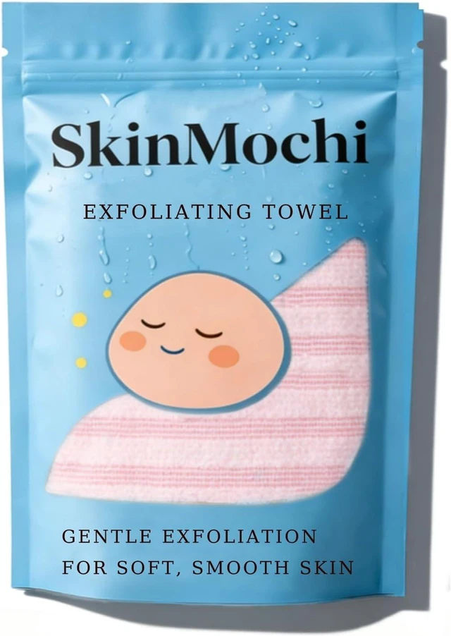 Main image of Gentle Exfoliating Shower Towel for Men & Women, Long Body Back Scrubbing Washcloth