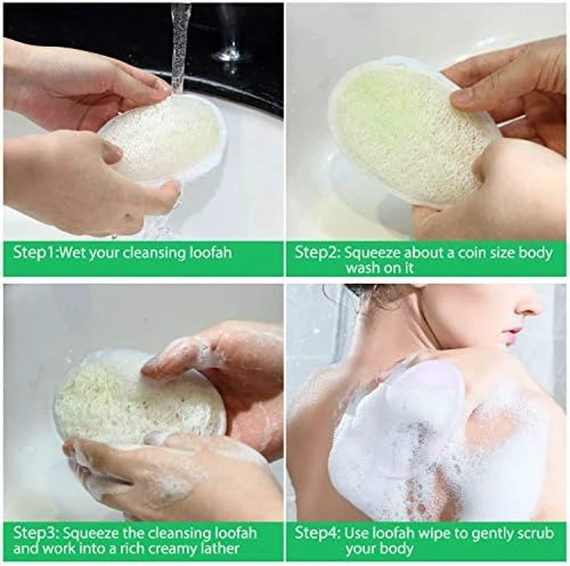 Alt view image 3 of 5 - Exfoliating Loofah Sponge Pads for Facial Body Bath Shower