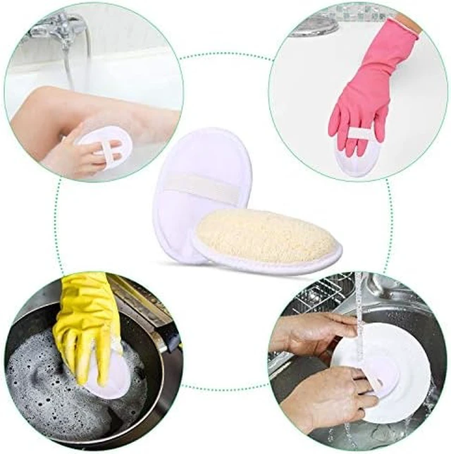 Alt view image 5 of 5 - Exfoliating Loofah Sponge Pads for Facial Body Bath Shower