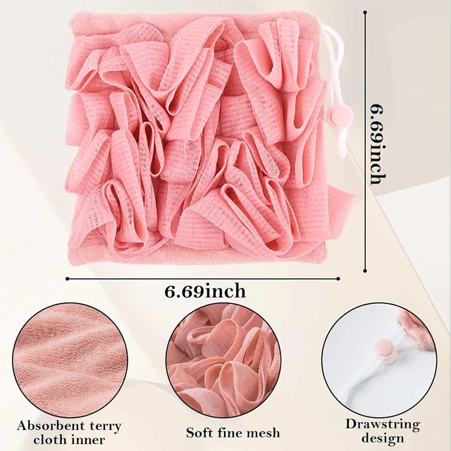 Alt view image 2 of 7 - Smooth Skin Exfoliator, Dual-Use Loofah Sponge Washcloth for Bar Soap & Body Cleansing