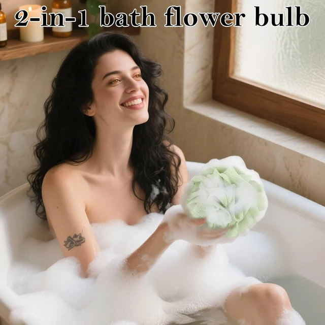 Alt view image 4 of 7 - Smooth Skin Exfoliator, Dual-Use Loofah Sponge Washcloth for Bar Soap & Body Cleansing