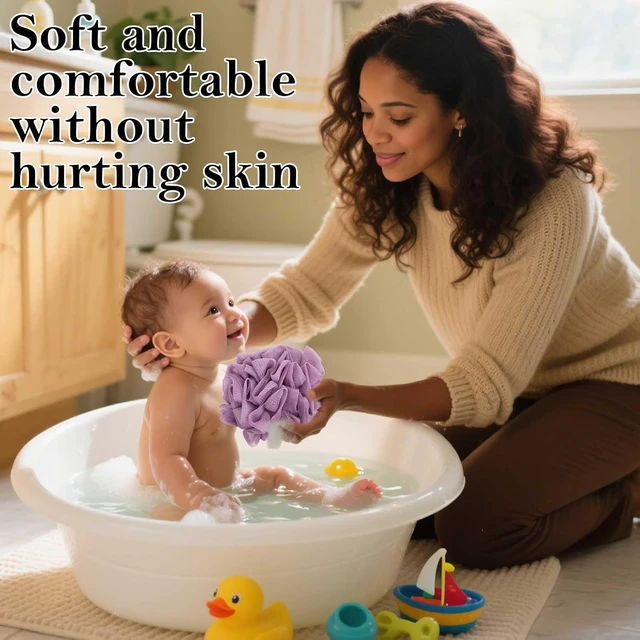 Alt view image 5 of 7 - Smooth Skin Exfoliator, Dual-Use Loofah Sponge Washcloth for Bar Soap & Body Cleansing