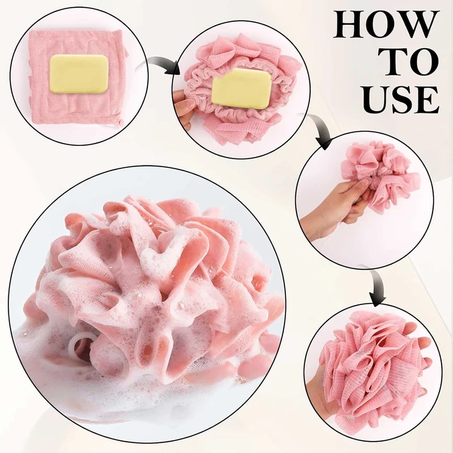 Alt view image 7 of 7 - Smooth Skin Exfoliator, Dual-Use Loofah Sponge Washcloth for Bar Soap & Body Cleansing