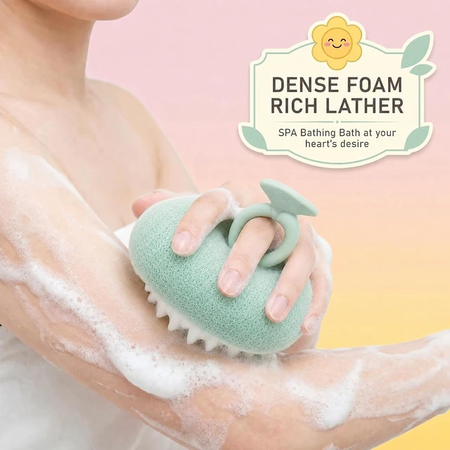 Alt view image 2 of 6 - Super Soft Sunflower Suction Cup Bath Sponge Ball for Body Cleaning