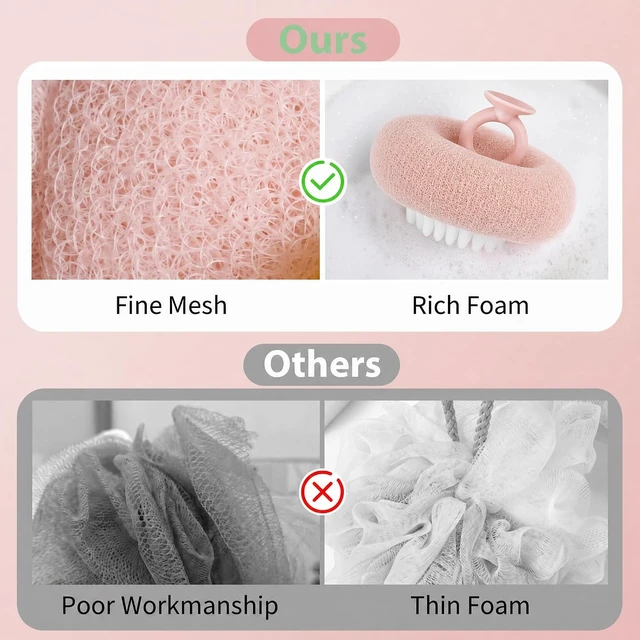 Alt view image 3 of 6 - Super Soft Sunflower Suction Cup Bath Sponge Ball for Body Cleaning
