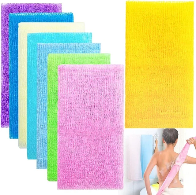 Main image of Nylon Exfoliating Body Scrubber Loofah Washcloth Set for Men and Women