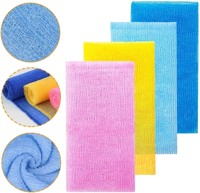 Alt view image 4 of 7 - Nylon Exfoliating Body Scrubber Loofah Washcloth Set for Men and Women