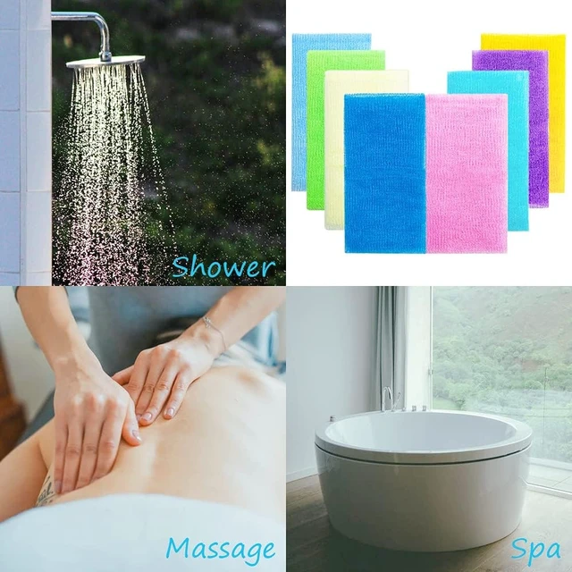 Alt view image 6 of 7 - Nylon Exfoliating Body Scrubber Loofah Washcloth Set for Men and Women