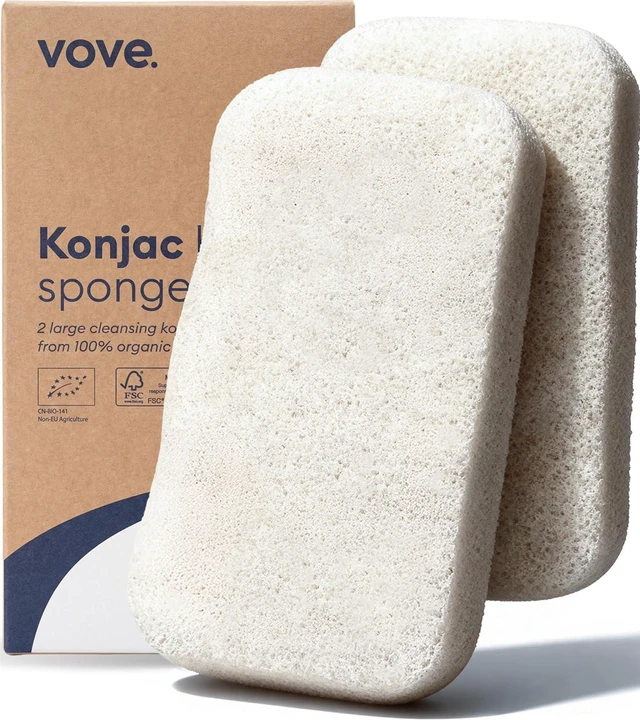 Main image of Plant-Based Exfoliating Sponge, Natural Konjac Body Scrubber