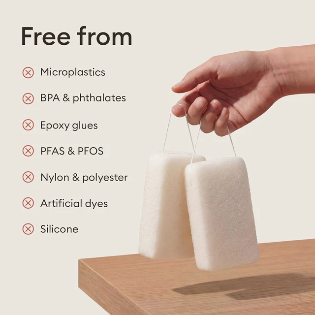 Alt view image 4 of 7 - Plant-Based Exfoliating Sponge, Natural Konjac Body Scrubber