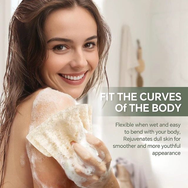 Alt view image 3 of 7 - Natural Egyptian Loofah Body Scrubber for Exfoliating Showers